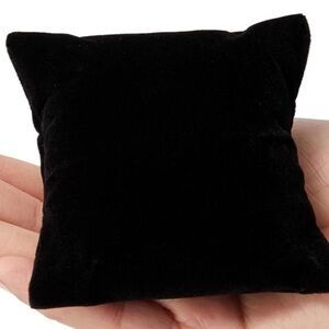 SET OF 2 Black Velvet Jewelry Display Pillows